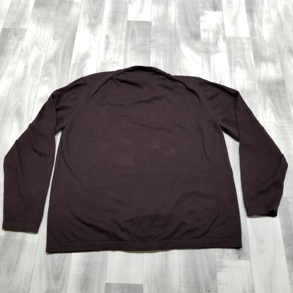 ✅Alfani Pima Cotton Solid V-Neck Sweater Brown Pullover Long Sleeve Shirt Men XL - Picture 7 of 9